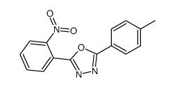 2-(4-methylphenyl)-5-(2-nitrophenyl)-1,3,4-oxadiazole结构式