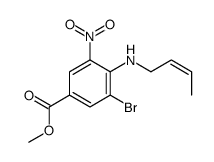 methyl 3-bromo-4-(but-2-enylamino)-5-nitrobenzoate结构式
