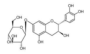 (2R,3S)-catechin 7-O-β-D-glucopyranoside结构式