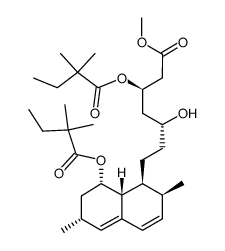 methyl (3R,5R)-3-((2,2-dimethylbutanoyl)oxy)-7-((1S,2S,6R,8S,8aR)-8-((2,2-dimethylbutanoyl)oxy)-2,6-dimethyl-1,2,6,7,8,8a-hexahydronaphthalen-1-yl)-5-hydroxyheptanoate结构式