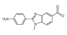 4-(1-methyl-5-nitrobenzimidazol-2-yl)aniline结构式