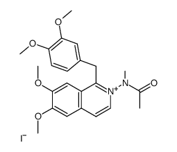 1-(3',4'-dimethoxybenzyl)-6,7-dimethoxy-2-(N-methylacetamido)isoquinolinium iodide结构式