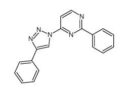 2-phenyl-4-(4-phenyltriazol-1-yl)pyrimidine结构式