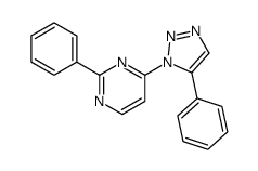 2-phenyl-4-(5-phenyltriazol-1-yl)pyrimidine结构式