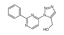 [3-(2-phenylpyrimidin-4-yl)triazol-4-yl]methanol结构式