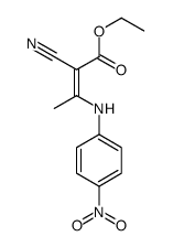 ethyl 2-cyano-3-(4-nitroanilino)but-2-enoate结构式