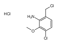 3-chloro-6-(chloromethyl)-2-methoxyaniline,hydrochloride结构式