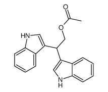 Acetic acid 2,2-bis(1H-indole-3-yl)ethyl ester结构式