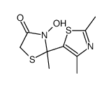 2-(2,4-dimethyl-1,3-thiazol-5-yl)-3-hydroxy-2-methyl-1,3-thiazolidin-4-one结构式