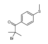 2-bromo-2-methyl-1-(4-methylsulfanylphenyl)propan-1-one结构式
