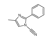 4-methyl-2-phenylimidazole-1-carbonitrile结构式