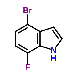 4-溴-7-氟吲哚结构式