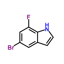 5-溴-7-氟-1H-吲哚结构式