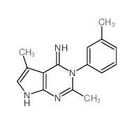 3,7-dimethyl-4-(3-methylphenyl)-2,4,9-triazabicyclo[4.3.0]nona-2,5,7,9-tetraen-5-amine结构式