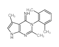 4H-Pyrrolo[2,3-d]pyrimidin-4-imine,3-(2,6-dimethylphenyl)-3,7-dihydro-2,5-dimethyl-结构式