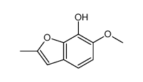 6-methoxy-2-methyl-1-benzofuran-7-ol结构式