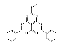 2-(甲基硫代)-4,6-双[(苯基甲基)硫代]-5-嘧啶羧酸结构式