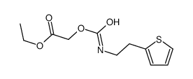 ethyl 2-(2-thiophen-2-ylethylcarbamoyloxy)acetate结构式