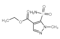 1-甲基-4-甲酸乙酯-5-吡唑磺酰胺结构式