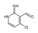 2-氨基-4-氯吡啶-3-甲醛结构式