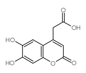 6,7-二羟基香豆素-4-乙酸结构式