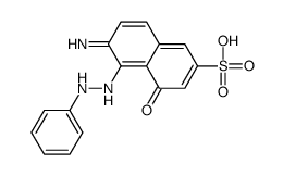 6-imino-4-oxo-5-(2-phenylhydrazinyl)naphthalene-2-sulfonic acid结构式