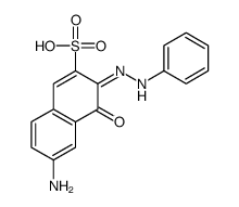 6-amino-4-oxo-3-(phenylhydrazinylidene)naphthalene-2-sulfonic acid结构式