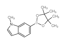 1-甲基-6-(4,4,5,5-四甲基-1,3,2-二噁硼烷-2-基)-1H-吲哚结构式