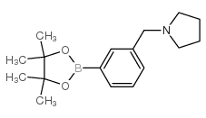 1-[3-(4,4,5,5-四甲基-1,3,2-二噁硼烷-2-基)苄基]吡咯烷结构式
