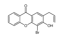 4-bromo-3-hydroxy-2-prop-2-enylxanthen-9-one结构式