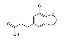 3-(7-chloro-1,3-benzodioxol-5-yl)propanoic acid结构式