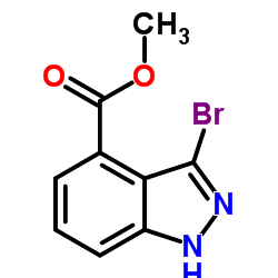 3-溴吲唑-4-羧酸甲酯结构式