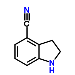 2,3-二氢-1H-吲哚-4-甲腈结构式