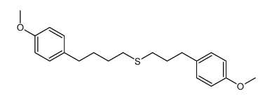 1-methoxy-4-[3-[4-(4-methoxyphenyl)butylsulfanyl]propyl]benzene结构式