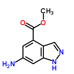 Methyl 6-amino-1H-indazole-4-carboxylate结构式