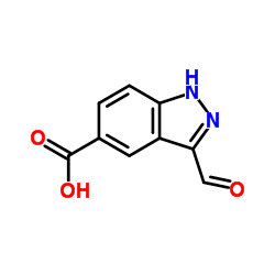 3-醛基-5-羧基吲唑结构式