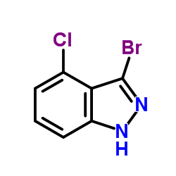3-溴-4-氯吲唑结构式