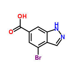4-溴-吲唑-6-甲酸结构式
