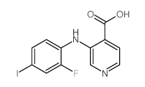 3-[(2-氟-4-碘苯基)氨基]-4-吡啶羧酸结构式