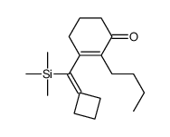 2-butyl-3-[cyclobutylidene(trimethylsilyl)methyl]cyclohex-2-en-1-one结构式