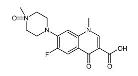 3-Quinolinecarboxylic acid, 6-fluoro-1,4-dihydro-1-(methylamino)-7-(4- methyl-1-piperazinyl)-4-oxo-, N-oxide结构式