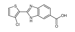 2-(3-chlorothiophen-2-yl)-3H-benzimidazole-5-carboxylic acid结构式