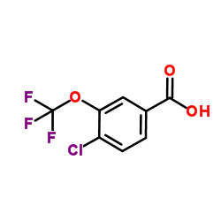 4-氯-3-(三氟甲氧基)苯甲酸结构式