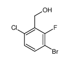 (3-溴-6-氯-2-氟苯基)甲醇结构式