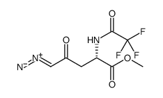 L-Norvaline, 5-diazo-4-oxo-N-(trifluoroacetyl)-, methyl ester结构式