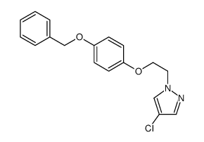 4-chloro-1-[2-(4-phenylmethoxyphenoxy)ethyl]pyrazole结构式
