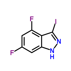 4,6-Difluoro-3-iodo-1H-indazole结构式