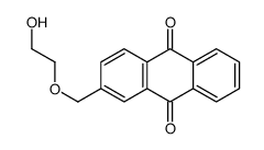 2-(2-hydroxyethoxymethyl)anthracene-9,10-dione结构式