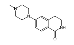 6-(4-甲基哌嗪-1-基)-3,4-二氢异喹啉-1(2H)-酮结构式