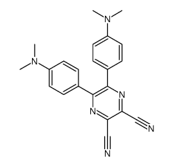 5,6-bis[4-(dimethylamino)phenyl]pyrazine-2,3-dicarbonitrile结构式